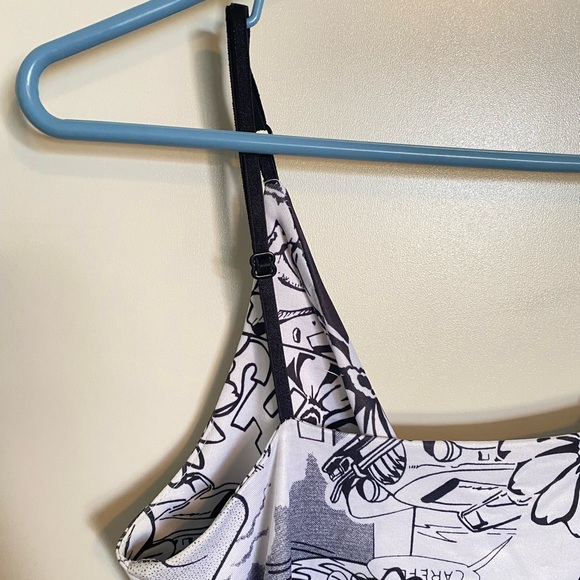 Vintage olian comic print top with adjustable straps - Picture 7 of 9